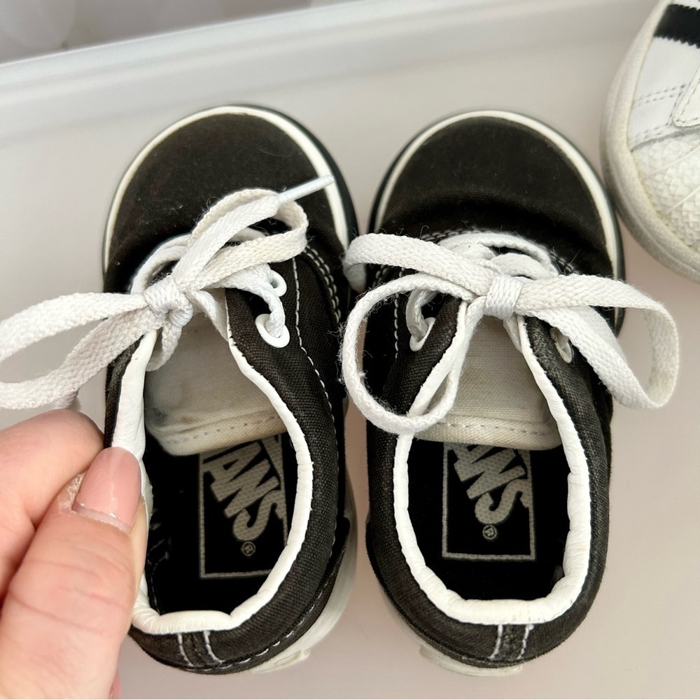 Adidas Superstar & Vans Old Skool Toddler Sneakers - Unisex 2pc Bundle Size 4 - Picture 10 of 13